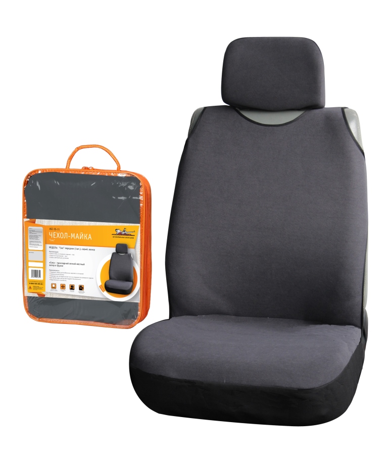 Чехол майка велюр серый